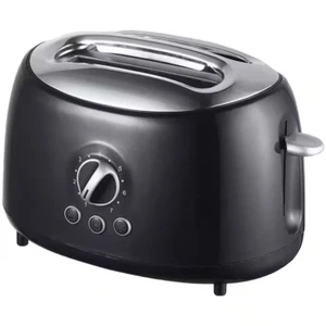 Retro 2-Slice Black Extra-Wide Slot Toaster with Cool-Touch Exterior - Picture 1 of 7
