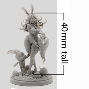 Anime Style Bunny Beauty Model Fantasy Self-assembly Resin Figure model Kit 40mm - Picture 1 of 3