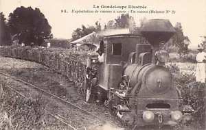 La Guadeloupe Illustrée - Exploitation de cannes à sucre - Un convoi - Train - Bild 1 von 2