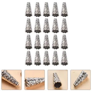 100 Pcs Flower Hat Accessories Jewelry Making Supplies Beads Caps - Picture 1 of 12