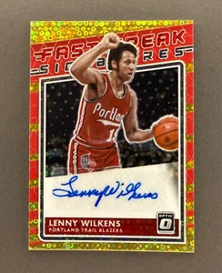 LENNY WILKENS 2020-21 DONRUSS OPTIC FAST BREAK FIRMAS DORADO/10 TARJETA AUTOMÁTICA - Imagen 1 de 2