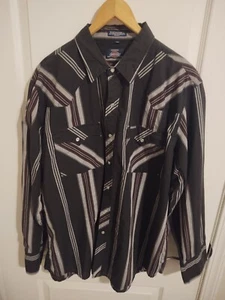 Dickies Vintage Pearl Snap Shirt Mens Size XL Plaid Long Sleeve Shirt - Picture 1 of 5