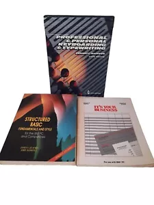 Vintage IBM Computer Book Lot 3 Books 1 With Disk - Picture 1 of 11