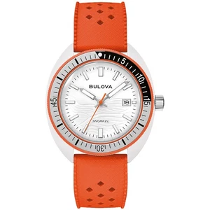 Bulova Herren Schnorchel Clownfisch weißes Zifferblatt Uhr - 98B448 - Bild 1 von 1