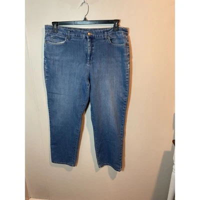 Bandalino Mandie Womens Blue Denim Straight Leg Jeans Size 18 - Image 1 of 4