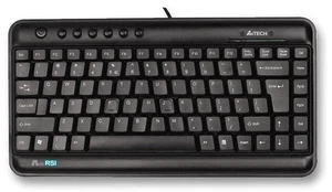A4 TECH - Slim Mini USB Keyboard, Black UK Layout - Picture 1 of 1