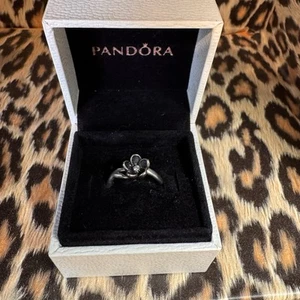 Pandora Sterling Silver Ring - CZ - Flower Rose - Size 54 S925 ALE - Picture 1 of 7