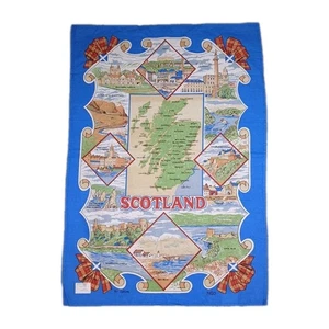 Mapas y Escenas Escocia Toalla de Cocina de Té Recuerdo 100% Algodón 28"x19.5" ¡NUEVO! - Imagen 1 de 9