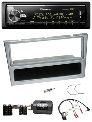 Pioneer Bluetooth USB DAB Lenkrad Autoradio für Opel Corsa C 2000-2004 silber - Bild 1 von 4