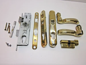 ANDERSEN ECHT MESSING STURM TÜRDRÜCKERGARNITUR - GUTER ZUSTAND - OHNE SCHLÜSSEL - Bild 1 von 5