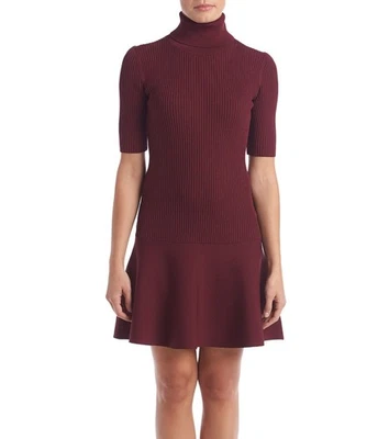 New! MICHAEL KORS ~Size XL~ Turtleneck Ribbed Flare Sweater Dress Retail $175 - Image 1 of 4