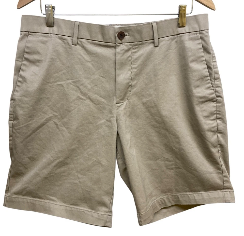 Pantalones Cortos Hombre Banana Republic 33 Beige Caqui Algodón Chino Foto 1 de 4