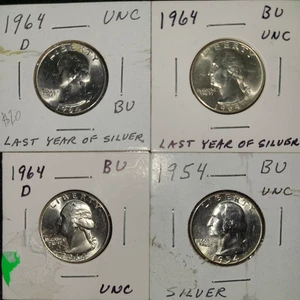***VIER*** Silber Washington Quarters - Stempelglanz! - Bild 1 von 2