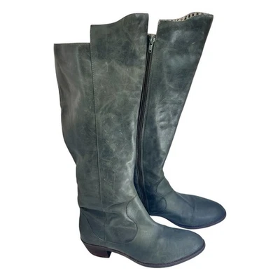 Farylrobin Anthropologie Botas de montar holgadas de cuero verde sobre la rodilla 8,5 Foto 1 de 4