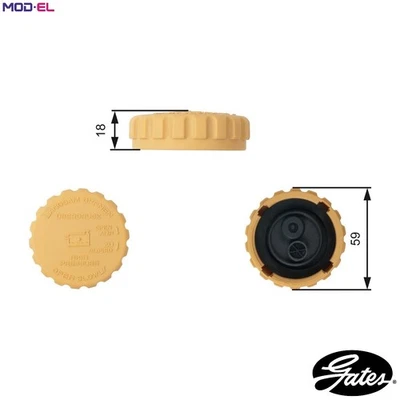 CAP COOLANT TANK RC201 FOR DAEWOO EVANDA MAGNUS KONDOR KALOS LACETTI MATIZ/Van - Image 1 of 4