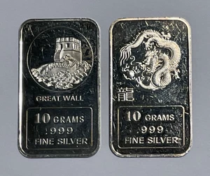 ZWEI 10 Gramm .999 Feinsilberbarren - Bild 1 von 6