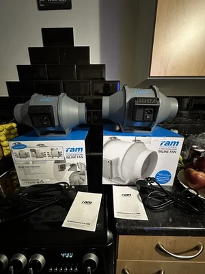  Filters RAM 2 Speed Mixed Flow Inline Fan 100mm 4” - Image 1 of 4