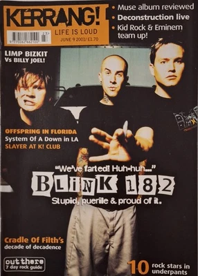 Kerrang (June 9, 2001) Blink 182/Offspring/Clutch/Cradle of Filth/Candiria/Tad D - Image 1 of 4