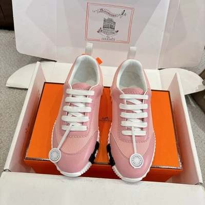 женщины подлинный прыгающий бархат козлиной кожи кроссовки розовый размер 38 для Hermess - Изображение 1 из 4