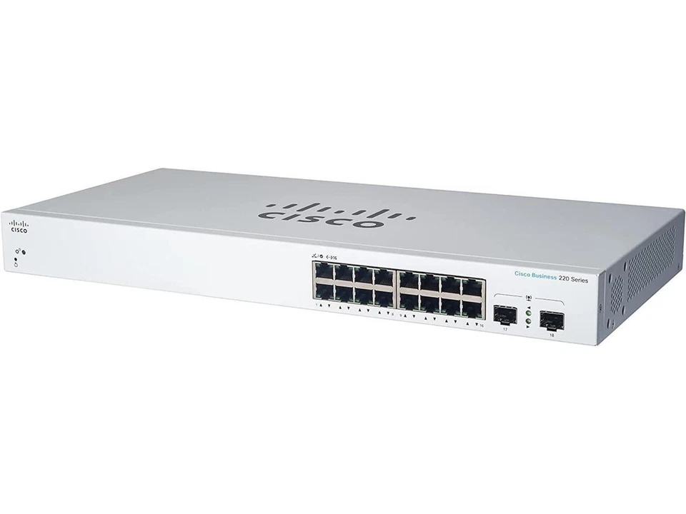 Cisco Business CBS220-16P-2G Smart Switch | 16 Port GE | PoE | 2x1G SFP | 3-Year - Image 1 of 1