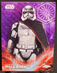 Topps 2025 cromado Star Wars Captain Phasma púrpura/75 #CE-8 - Imagen 1 de 2