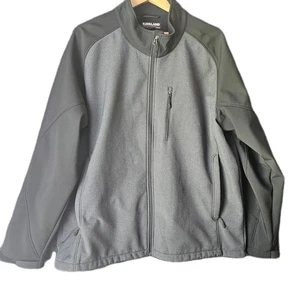 KIRKLAND SIGNATURE Jacket Sz XXL Men's Black Water-Resistant Soft Shell Zip UP - Picture 1 of 8