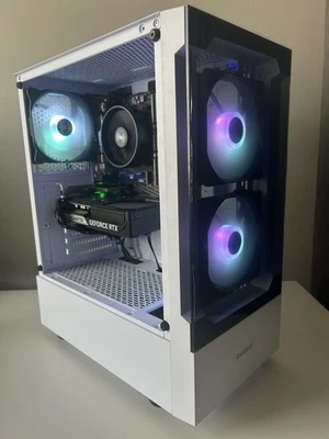 Custom RGB Gaming PC Nvidia RTX 5060 Ti Ryzen 6-Core 16GB RAM 3tb WiFi Desktop - Image 1 of 4