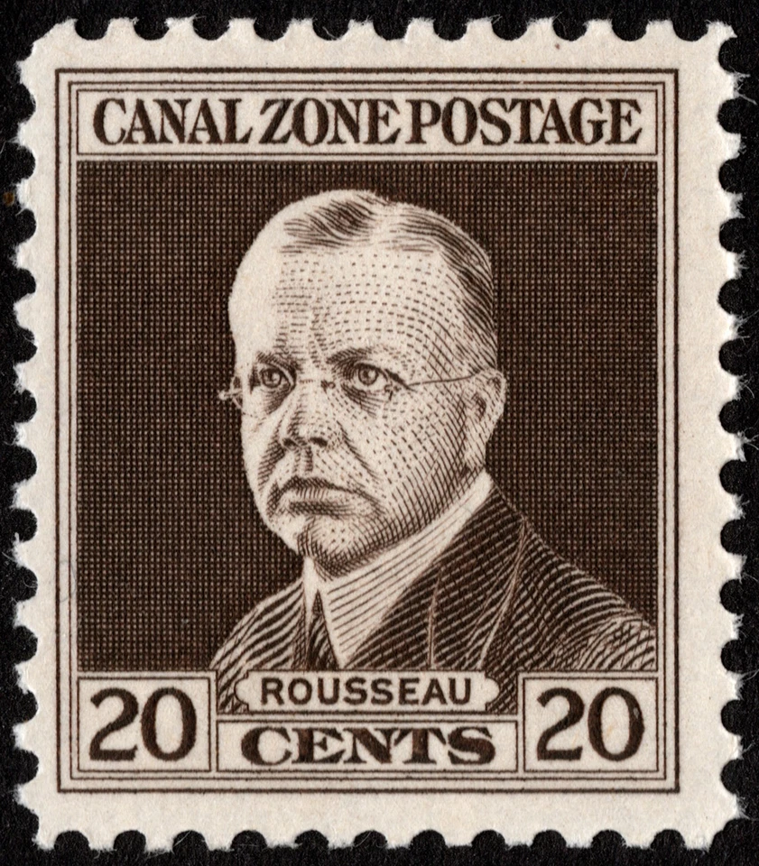 Canal Zone Stamp Scott # 112 Mint NH - 20 Cents Dark Brown Harry Rousseau Issue - Image 1 of 1