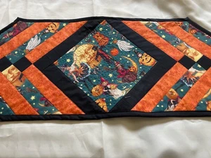 HALLOWEEN "Vintage Look" gesteppter Tischläufer 13x36 in WENDEBAR - Bild 1 von 5