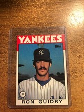 1986 Topps Baseball Wax Card Bottom # H Ron Guidry