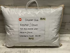 Charter Club Feather / Down Medium / Firm Density Standard Pillow New - Picture 1 of 5