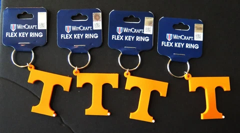 FOUR (4) TENNESSEE VOLUNTEERS, FLEXIBLE KEY RINGS FROM WINCRAFT Cover