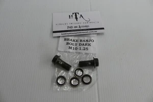 2 X DARK COLOUR BRAKE BANJO BOLT SINGLE HEIGHT , M10-1.25 - Picture 1 of 4