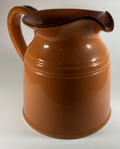 Orange Ceramic 7.5in Tall Pitcher - Turino Colelction - Picture 1 of 9