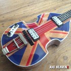 Beatles Collectible Paul McCartney Hofner Violin Bass Union Jack Mini Guitar