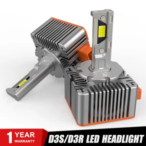 D3S D3R LED Headlight Bulbs 200W 6000K Super White HID Xenon Conversion Kit 2pcs - Picture 1 of 14