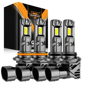 AUXBEAM 9005 9006 LED Headlight Bulbs High Low 6500K 25000LM Canbus Error Free - Bild 1 von 15