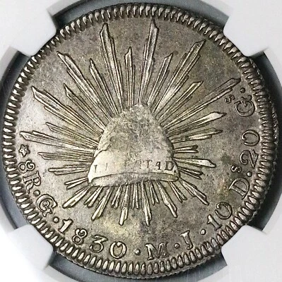 1830-Go NGC XF 40 Mexico 8 Reales Guanajuato Single Dot Scarce Coin (23101301C) - Image 1 of 4