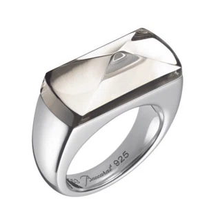 Baccarat Sterling Silver, Gray Crystal Statement Ring 2807997 - Picture 1 of 1