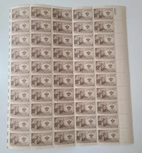 US Stamps Scott 995 - 1950 Boy Scouts - 3¢ - Full sheet of 50 - PB - MNH - Picture 1 of 2