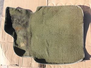 GENUINE MERCEDES-BENZ MB W123 C123 LINING COVER CARPET REAR RIGHT GREEN OEM - Picture 1 of 11