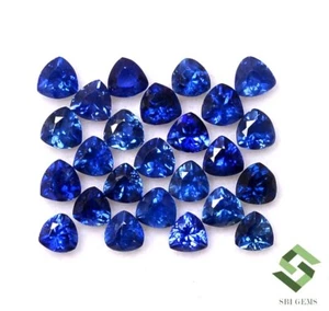 3x3MM Natural Zafiro Azul Trillón Facetado 27 Piezas Lote 3.41 Cts Piedras - Picture 1 of 6