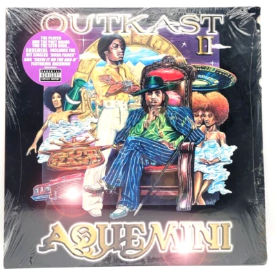 OUTKAST - AQUEMINI - HIP HOP LP RECORD FACTORY SEALED HYPE STICKER 1998 LAFACE - Image 1 of 4