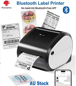Phomemo 300DPI Bluetooth Thermal Label Printer 4×6 Shipping address Label Maker - Picture 1 of 15