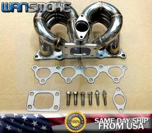 Ram Horn Stainless Turbo Manifold T3 for DC2 Integra B16 B18 Civic CRX EG EK EF - Picture 1 of 4