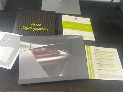 RARO 2012 Porsche 918 Spyder PÓSTER DE EXHIBICIÓN Folleto Carpeta Original Leipzig Foto 1 de 4