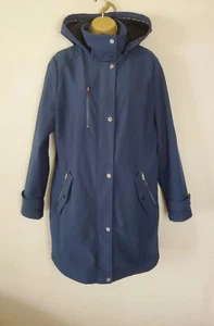 DKNY Damen wasserdichte Parka Jacke mit Kapuze Gr. XL blau Top Zustand - Bild 1 von 9