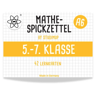 Mathe Spickzettel A6 Pro: Lernkarten für die 5.-7. Klasse - Bild 1 von 4