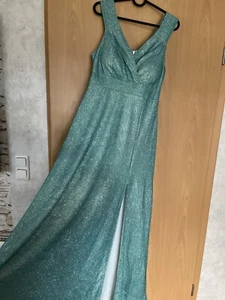 Elara Kleid S M Grün Türkis Metallic Top Abendkleid Abschlusskleid - Bild 1 von 10