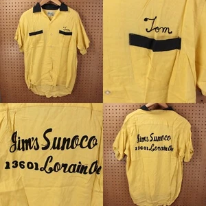 DUNBROOKE BOWLER chain stitch loop collar bowling shirt MEDIUM vtg 50s 60s usa - Picture 1 of 8